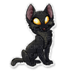 Black Cat Sticker - безплатен png