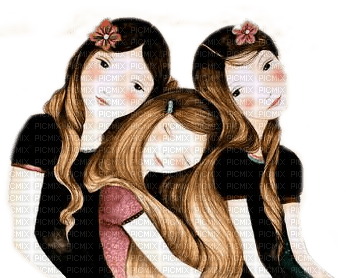 girls friends women woman - paintinglounge - 免费PNG