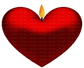 heart candle - GIF animado gratis