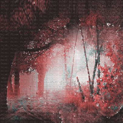 soave background animated autumn forest pink - Darmowy animowany GIF