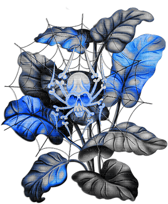 soave deco gothic halloween leaves branch skull - ücretsiz png