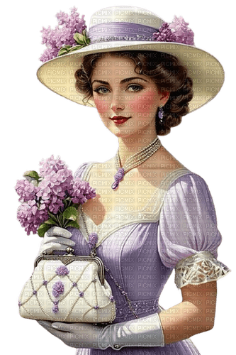 loly33 femme lilas - darmowe png