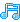 blue pixel music note - Zdarma animovaný GIF