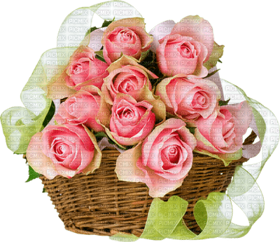 Kaz_Creations Deco Flowers Basket Colours - gratis png