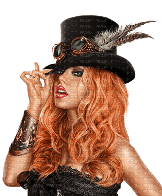 steampunk woman bp - gratis png