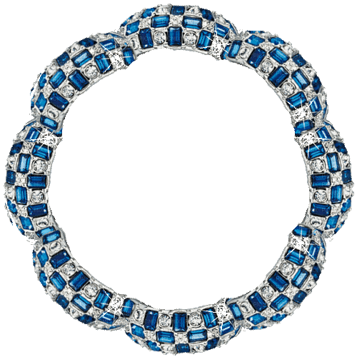 Frame. Circle. Blue and silver . Leila - Бесплатный анимированный гифка