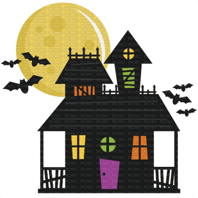 Kaz_Creations Halloween Haunted House - безплатен png