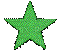 Green twirling star - GIF animé gratuit