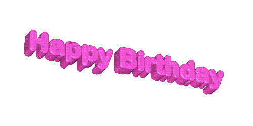Happy birthday text - Gratis animerad GIF