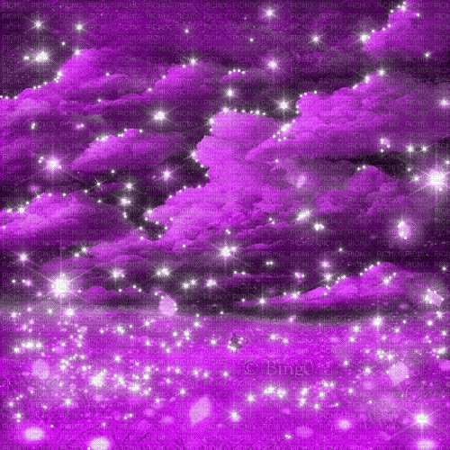 Y.A.M._Fantasy Sky clouds Landscape purple - Darmowy animowany GIF