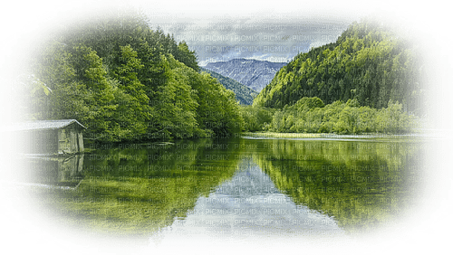 landskap-skog-vatten - ücretsiz png