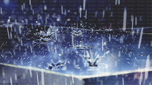 Rain anime - Gratis animerad GIF