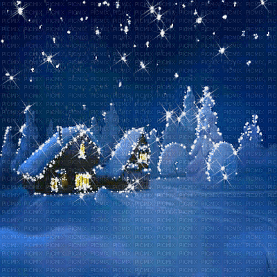 kikkapink background animated winter blue - GIF animé gratuit