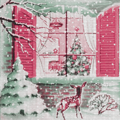 soave background animated vintage winter christmas - Gratis animerad GIF