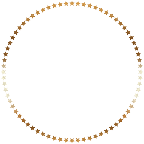 gold star frame Bb2 - Free PNG