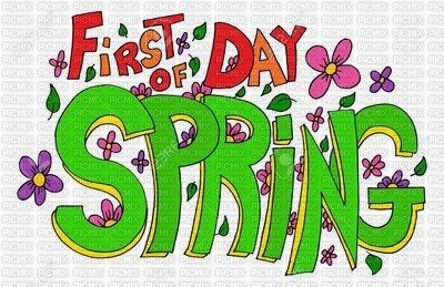 First day of spring - zdarma png