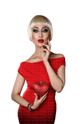 Woman Red Heart - Bogusia - 免费PNG