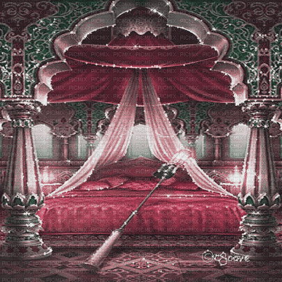 soave background animated vintage oriental bed - 免费动画 GIF