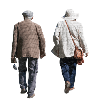 old man & woman - png gratis