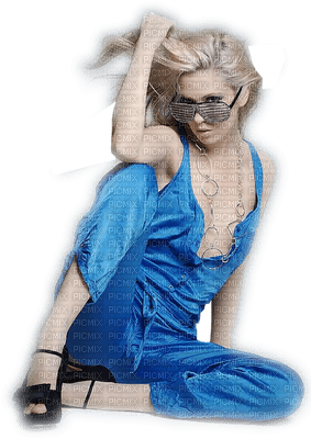 woman in blue by nataliplus - png ฟรี