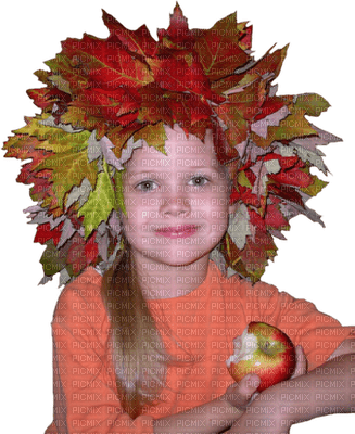 autumn child enfant automne - PNG gratuit