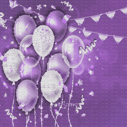 soave background animated birthday balloon purple - GIF animé gratuit