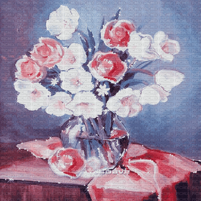 soave background animated vintage vase flowers - Nemokamas animacinis gif