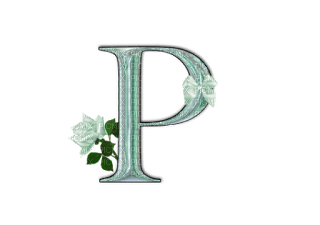Kaz_Creations Alphabets Flowers  Letter P - kostenlos png