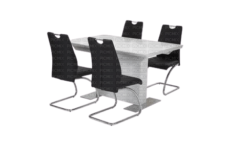 Kaz_Creations Dining-Table-With Chairs - zdarma png