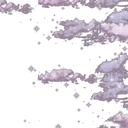 Purple pastel clouds overlay deco [Basilslament] - png grátis