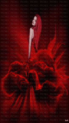dama en rojo - 免费动画 GIF