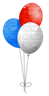 Kaz_Creations USA American Independence Day Balloons - zdarma png