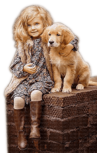 Rena Girl Dog Kind Child - bezmaksas png