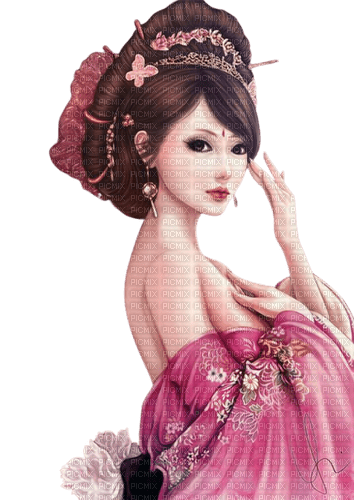 geisha, asia, frau, woman, femme - фрее пнг