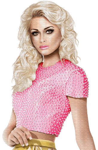 Woman Pink Gold Beige - Bogusia - gratis png