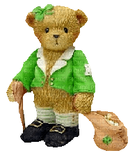 Kaz_Creations Deco St.Patricks Day Teddy - ücretsiz png