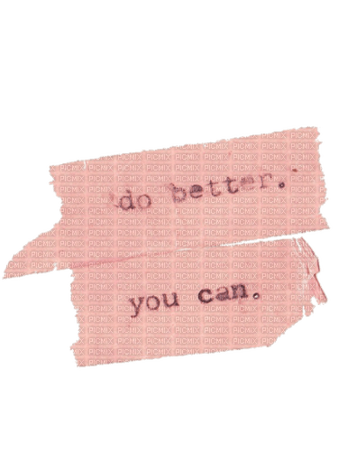 Pink text - do better, you can [Basilslament] - png grátis
