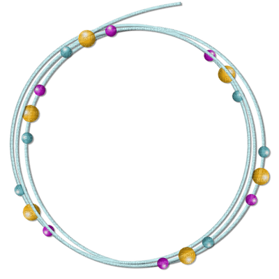 Kaz_Creations Deco Beads Circle Frames Frame  Colours - png gratis