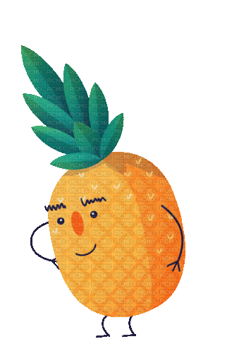 ananas pineapple face fun - Darmowy animowany GIF