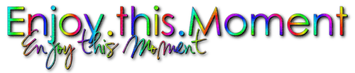 Enjoy This Moment.Text.Rainbow - zdarma png