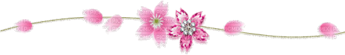 pink flowers deco tube - GIF animado grátis