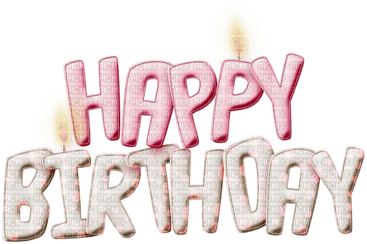 text--happy birthday--pink--rosa - δωρεάν png
