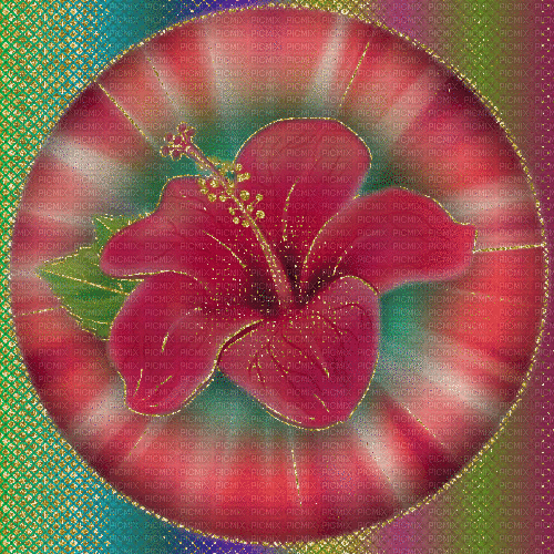 fond fleur scintillant - GIF animado grátis