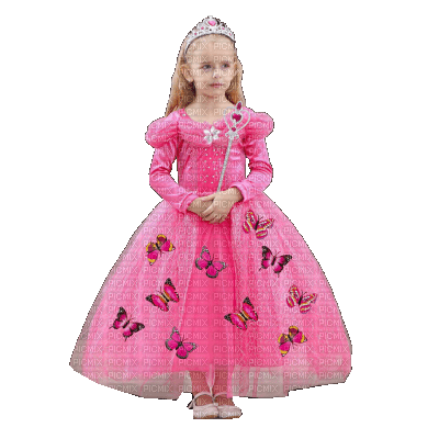 Girl in Pink Dress - png gratuito