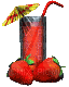 strawberry drink - GIF animasi gratis