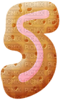 Kaz_Creations Numbers Biscuit 5 - δωρεάν png