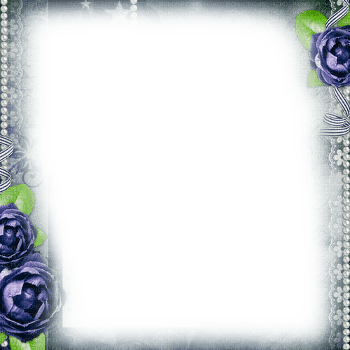 Blue Roses Frame - By KittyKatLuv65 - δωρεάν png