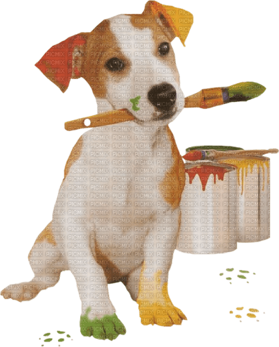 dolceluna dog brush art - gratis png