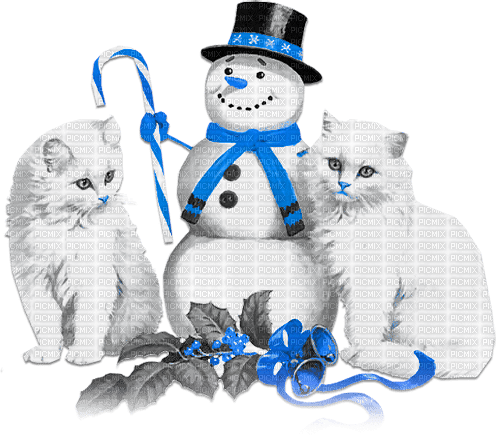soave cat christmas winter animals deco friends - darmowe png