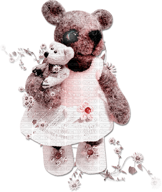 soave deco toy bear pink - png ฟรี